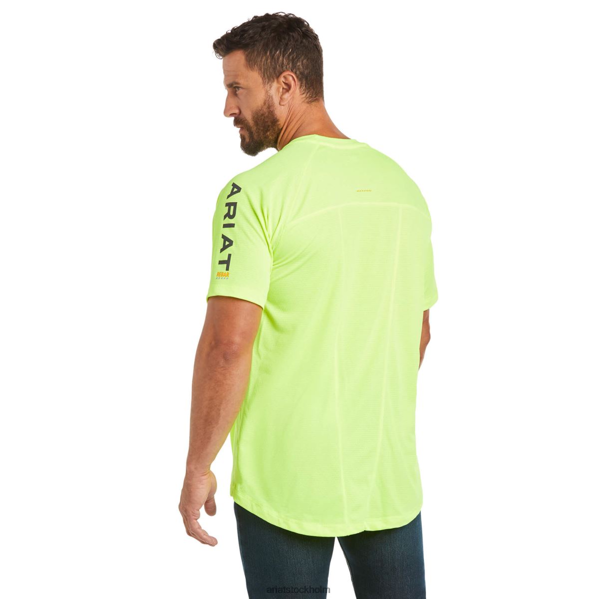 blast Ariat armeringsjärn heat fighter t-shirt neon lime män F0484707
