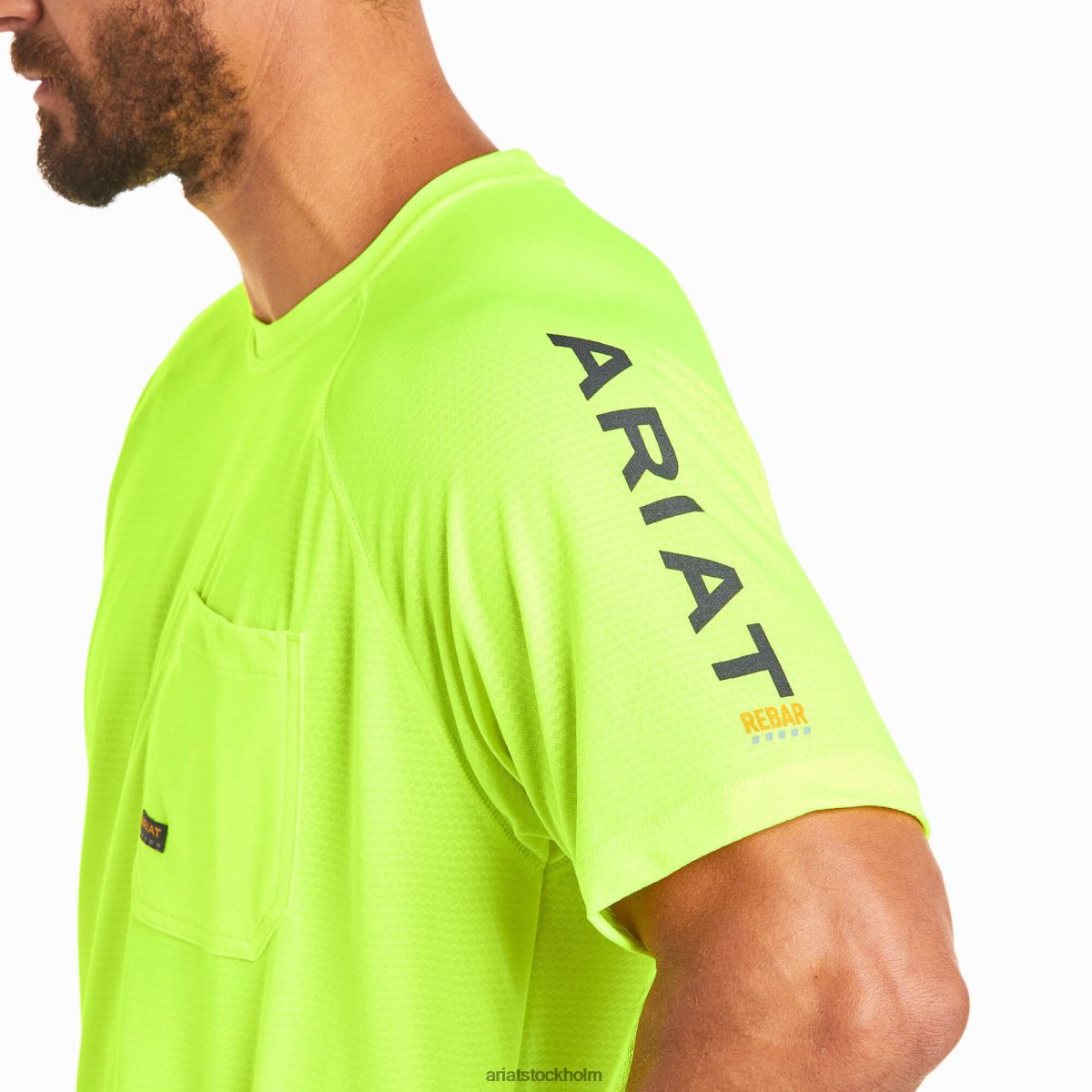 blast Ariat armeringsjärn heat fighter t-shirt neon lime män F0484707