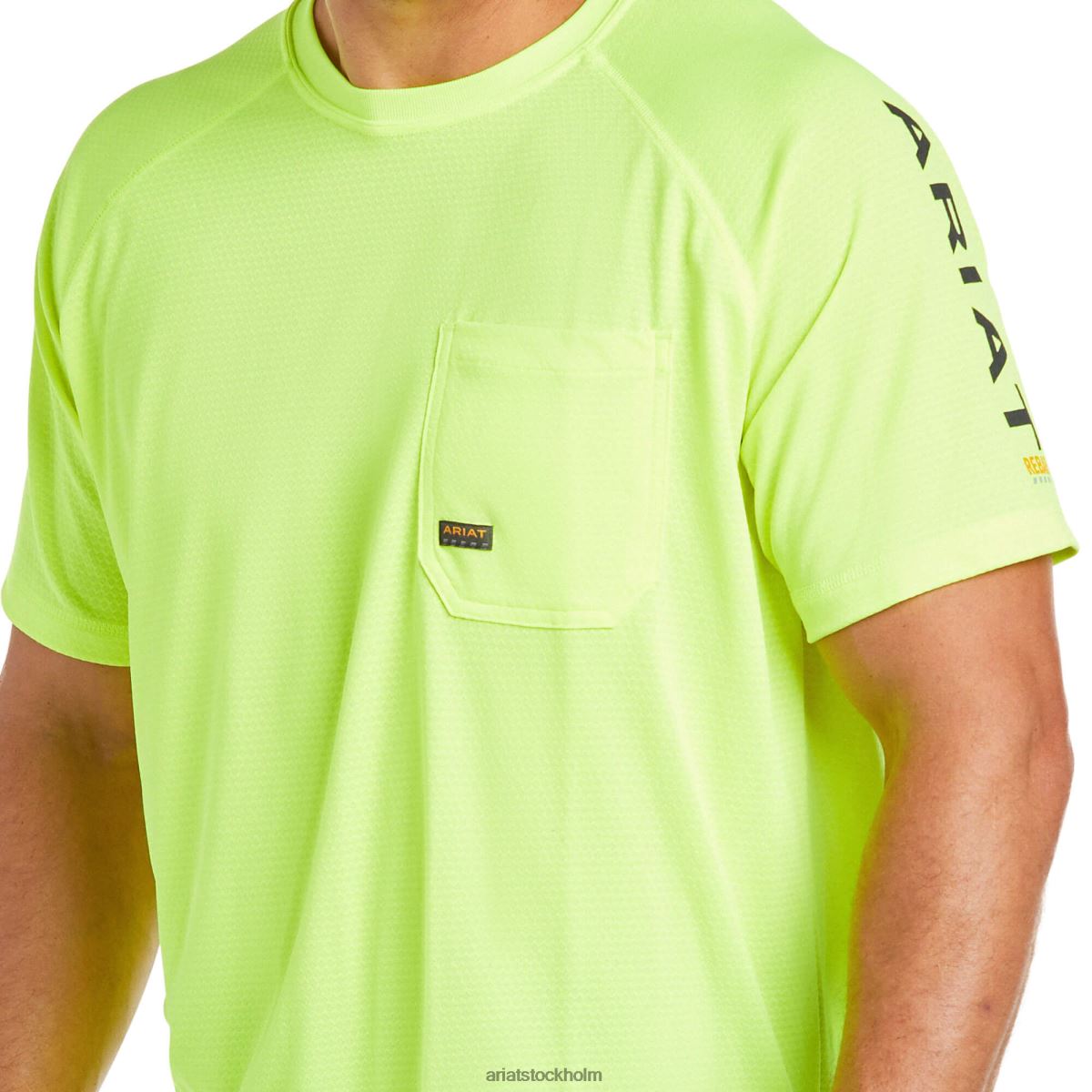 blast Ariat armeringsjärn heat fighter t-shirt neon lime män F0484707