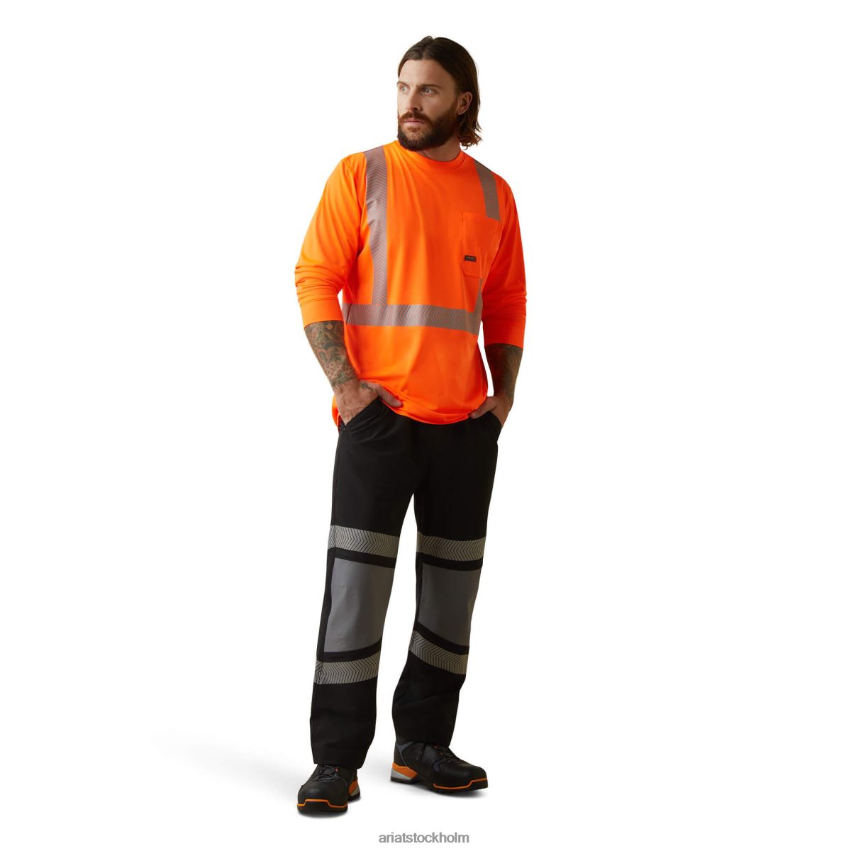 blast Ariat armeringsjärn hi-vis ansi t-shirt hej vis orange män F0484837