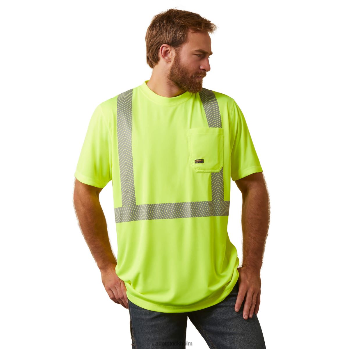 blast Ariat armeringsjärn hi-vis ansi t-shirt hi-vis gul män F0484815