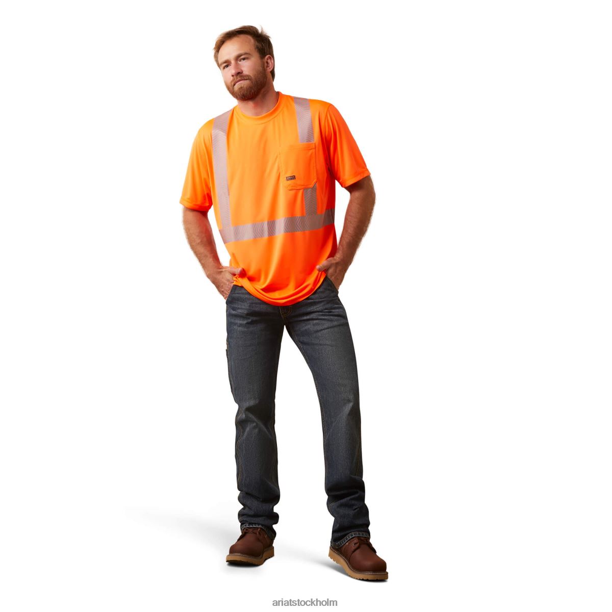 blast Ariat armeringsjärn hi-vis ansi t-shirt hi-vis orange män F0484856
