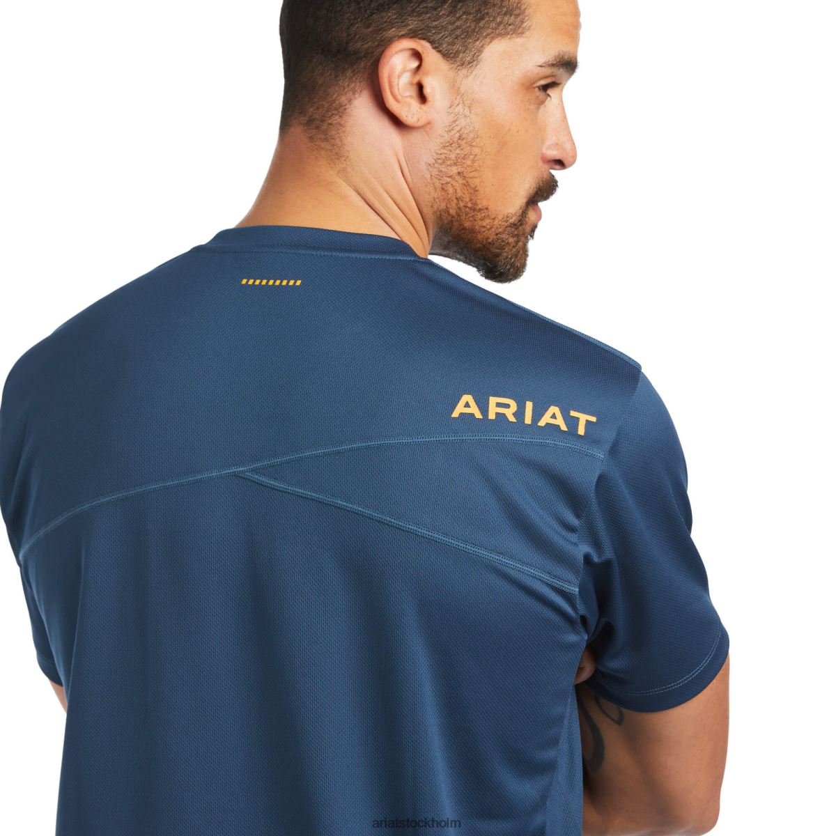 blast Ariat armeringsjärn polartec elite all season t-shirt blå tall män F0484752
