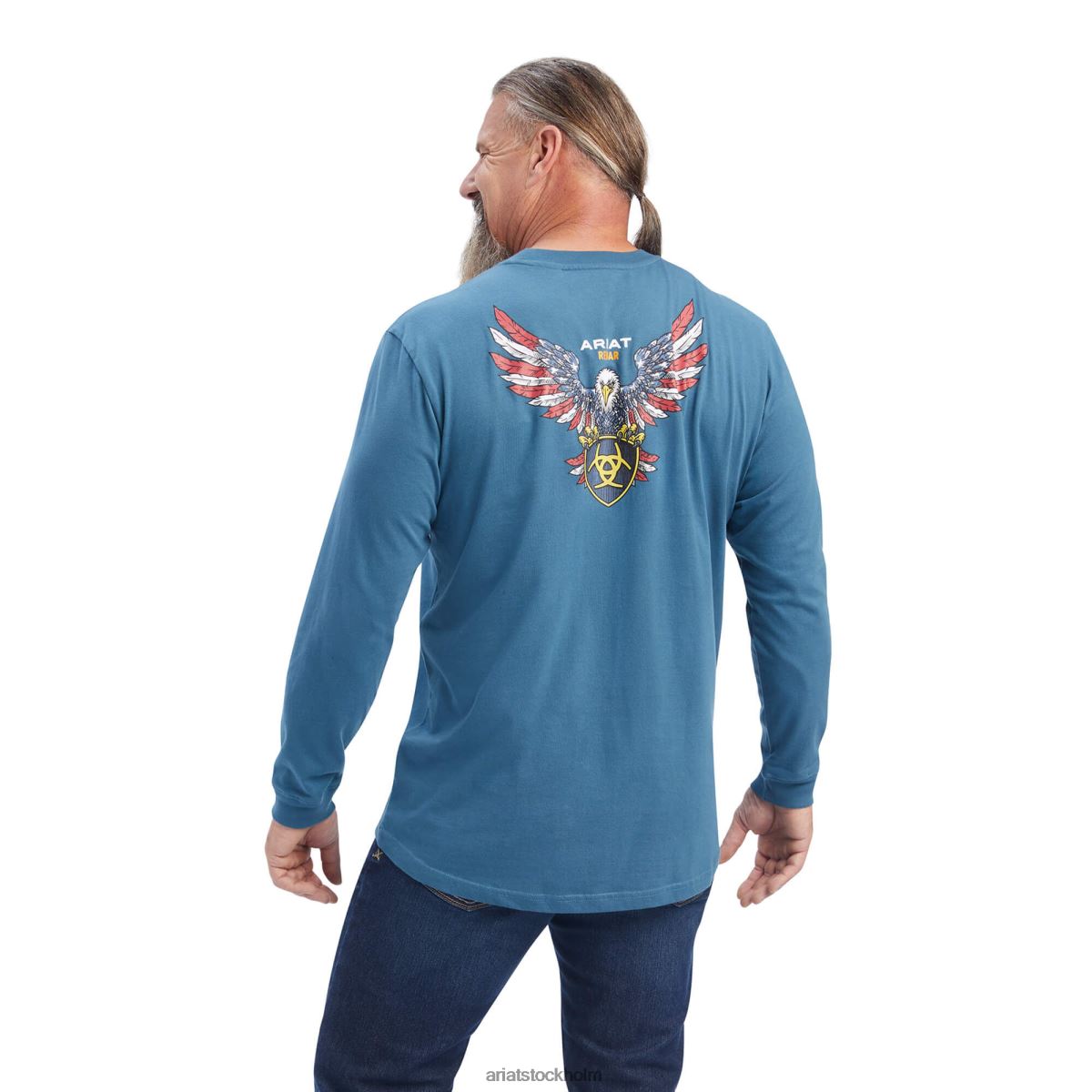 blast Ariat armeringsjärn, stark amerikansk raptor-t-shirt i bomull indisk kricka män F0484881