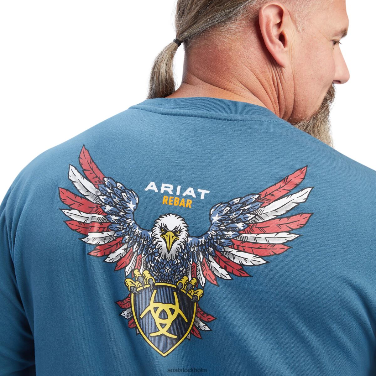 blast Ariat armeringsjärn, stark amerikansk raptor-t-shirt i bomull indisk kricka män F0484881