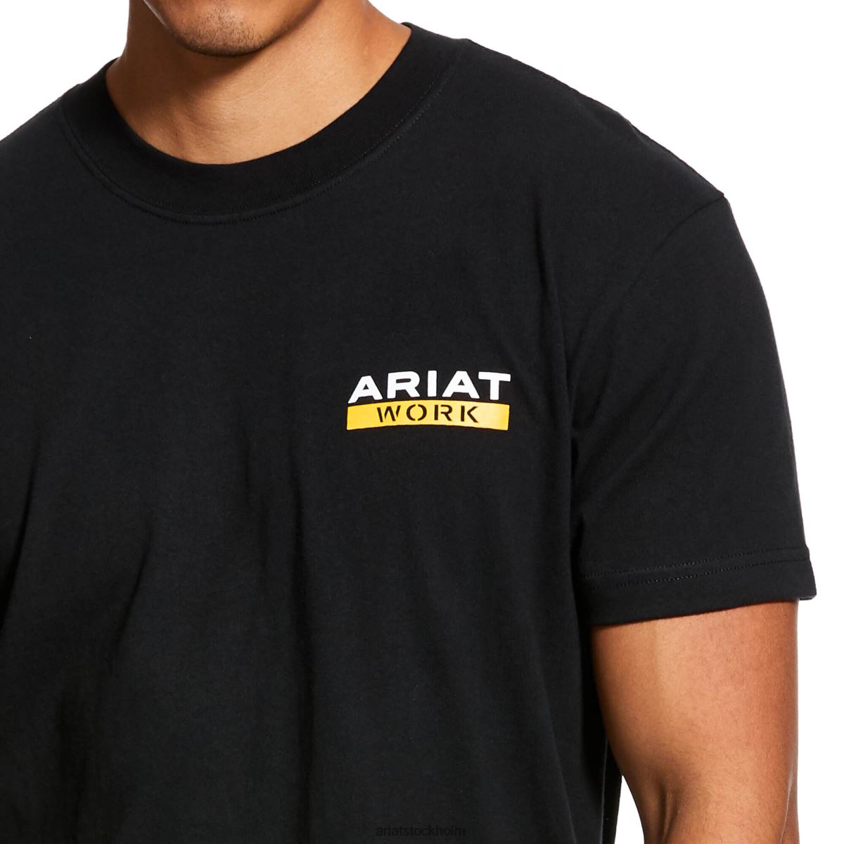 blast Ariat armeringsjärn, stark grafisk t-shirt med grov hals svart män F0484580