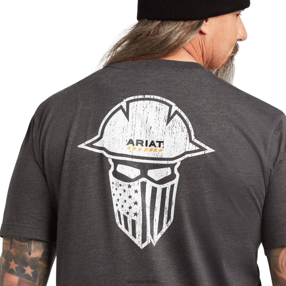 blast Ariat armeringsjärn t-shirt med heltäckande täckmantel kolljung män F0484639