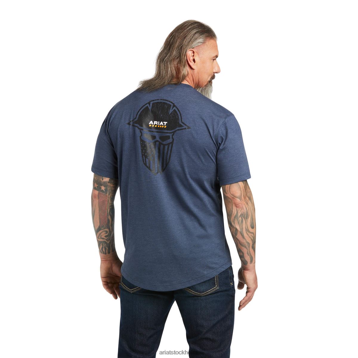 blast Ariat armeringsjärn t-shirt med heltäckande täckmantel skifferljung män F0484736
