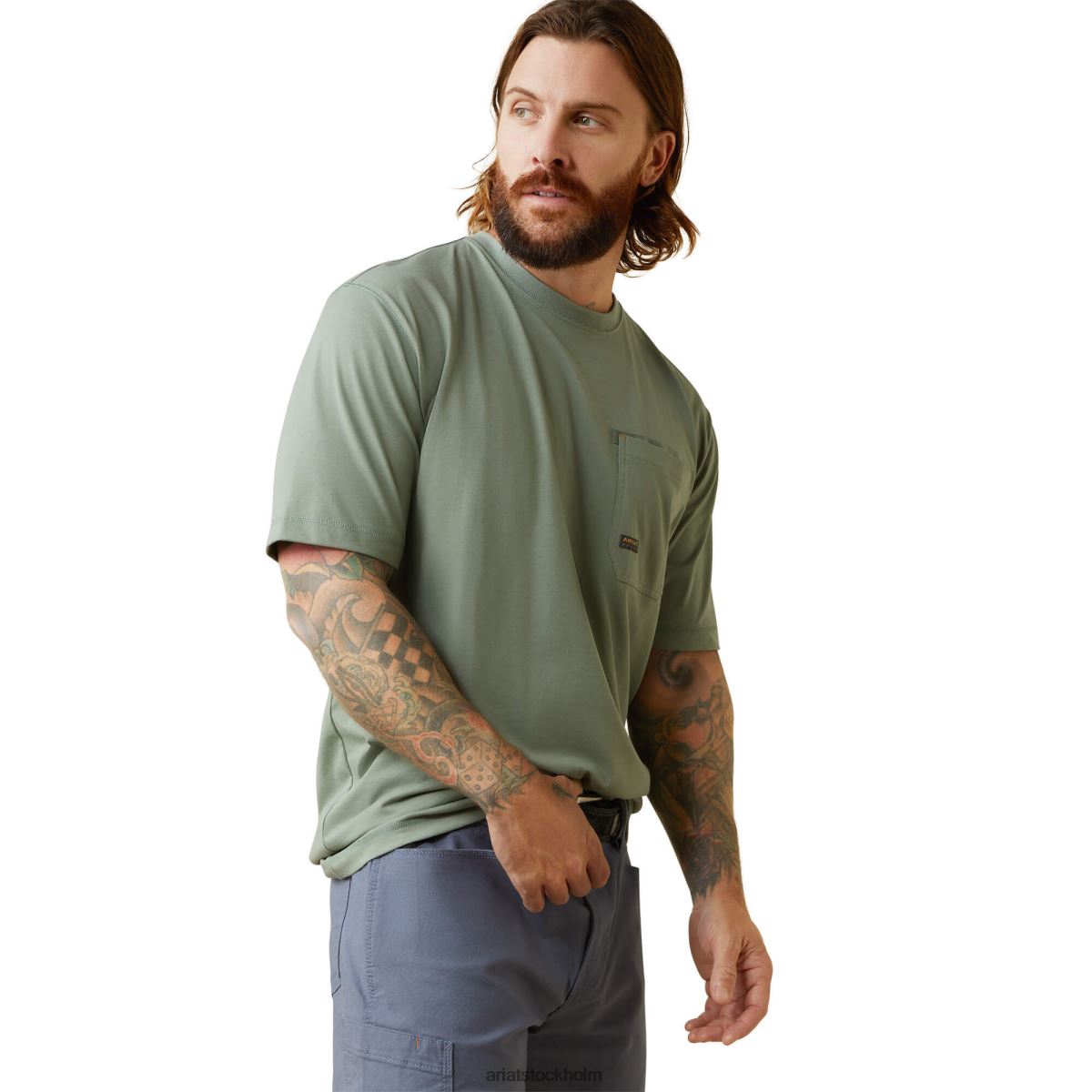 blast Ariat armeringsjärn t-shirt näckrosblad män F0484575