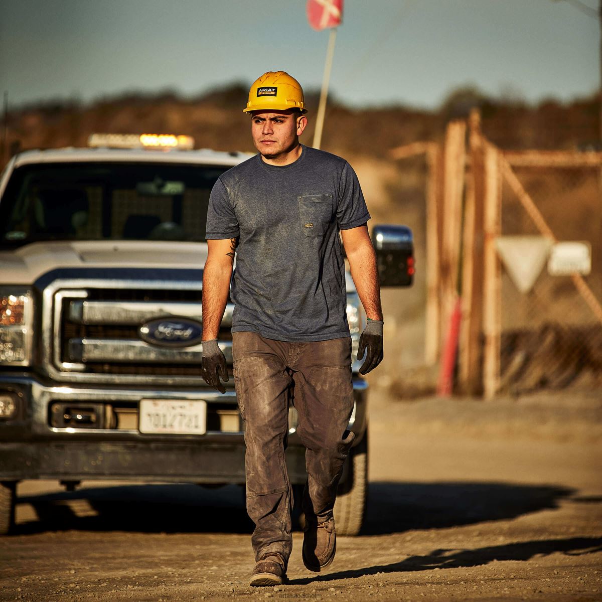 blast Ariat armeringsjärn t-shirt skifferljung män F0484576