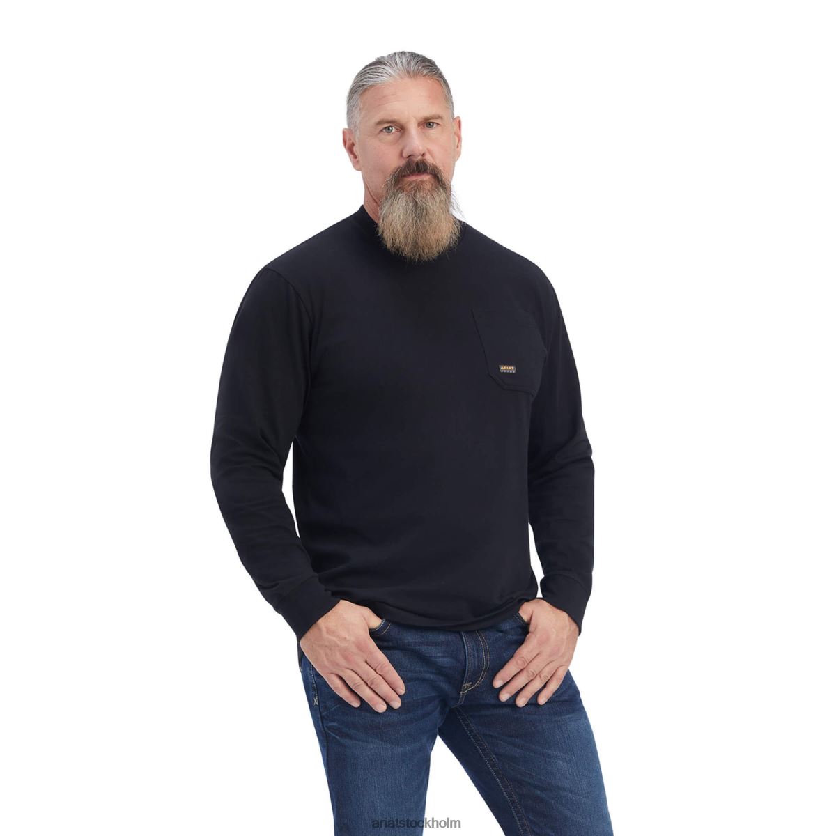 blast Ariat armeringsjärn tunga lyft t-shirt svart män F0484689