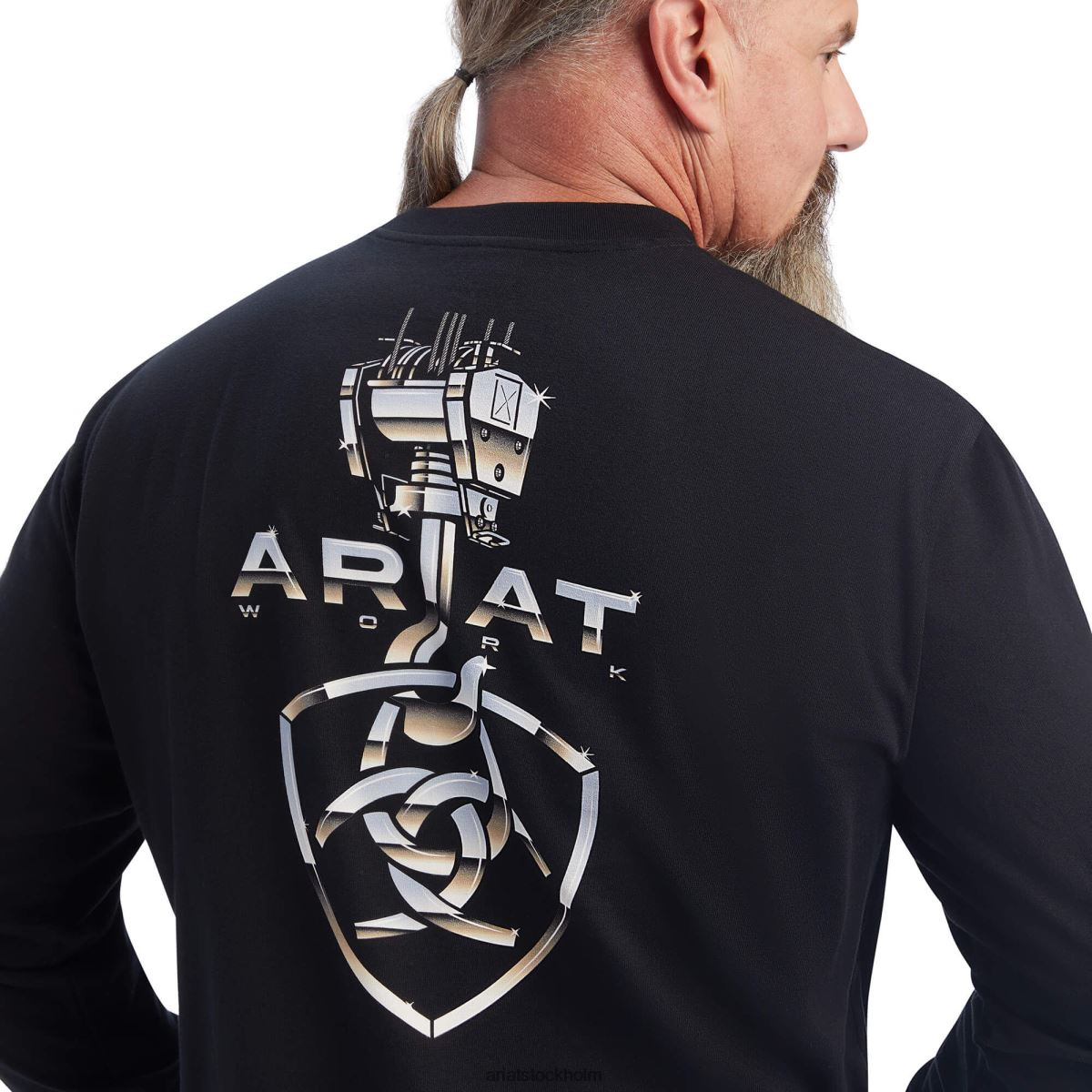 blast Ariat armeringsjärn tunga lyft t-shirt svart män F0484689