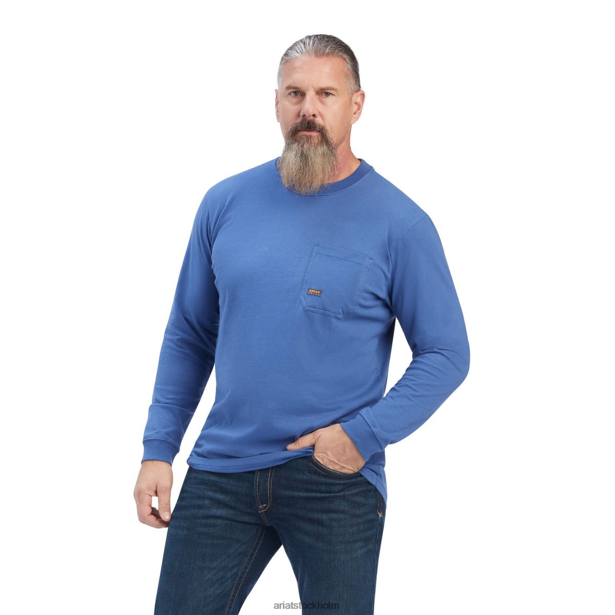 blast Ariat armeringsjärn utomhus grafisk t-shirt äkta flottan män F0484888