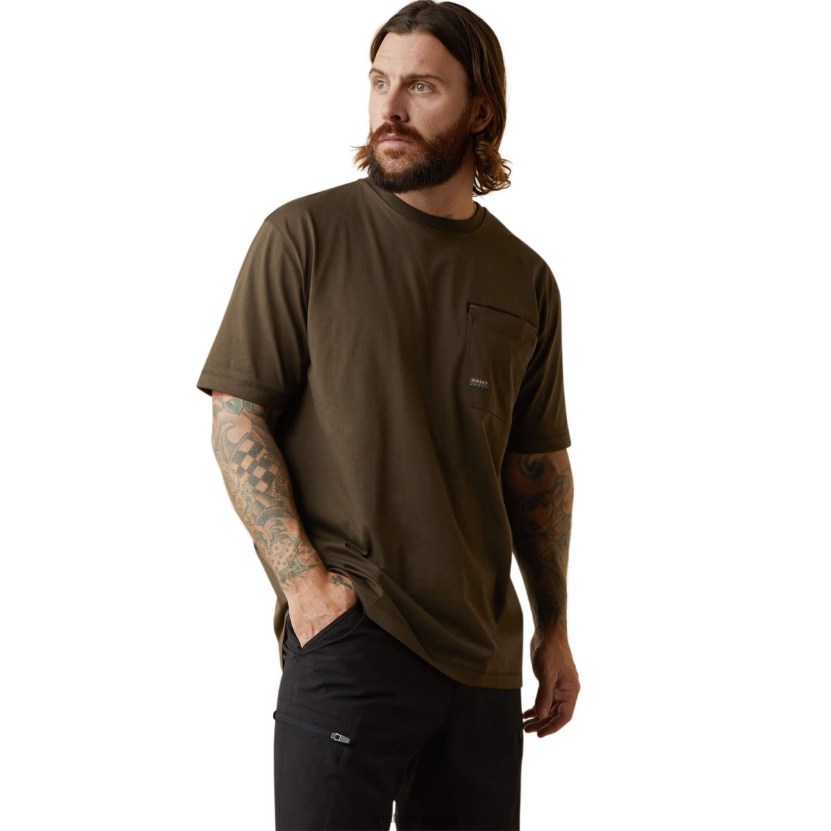 blast Ariat armeringsjärn workman buzz såg grafisk t-shirt gärdsmyg män F0484612