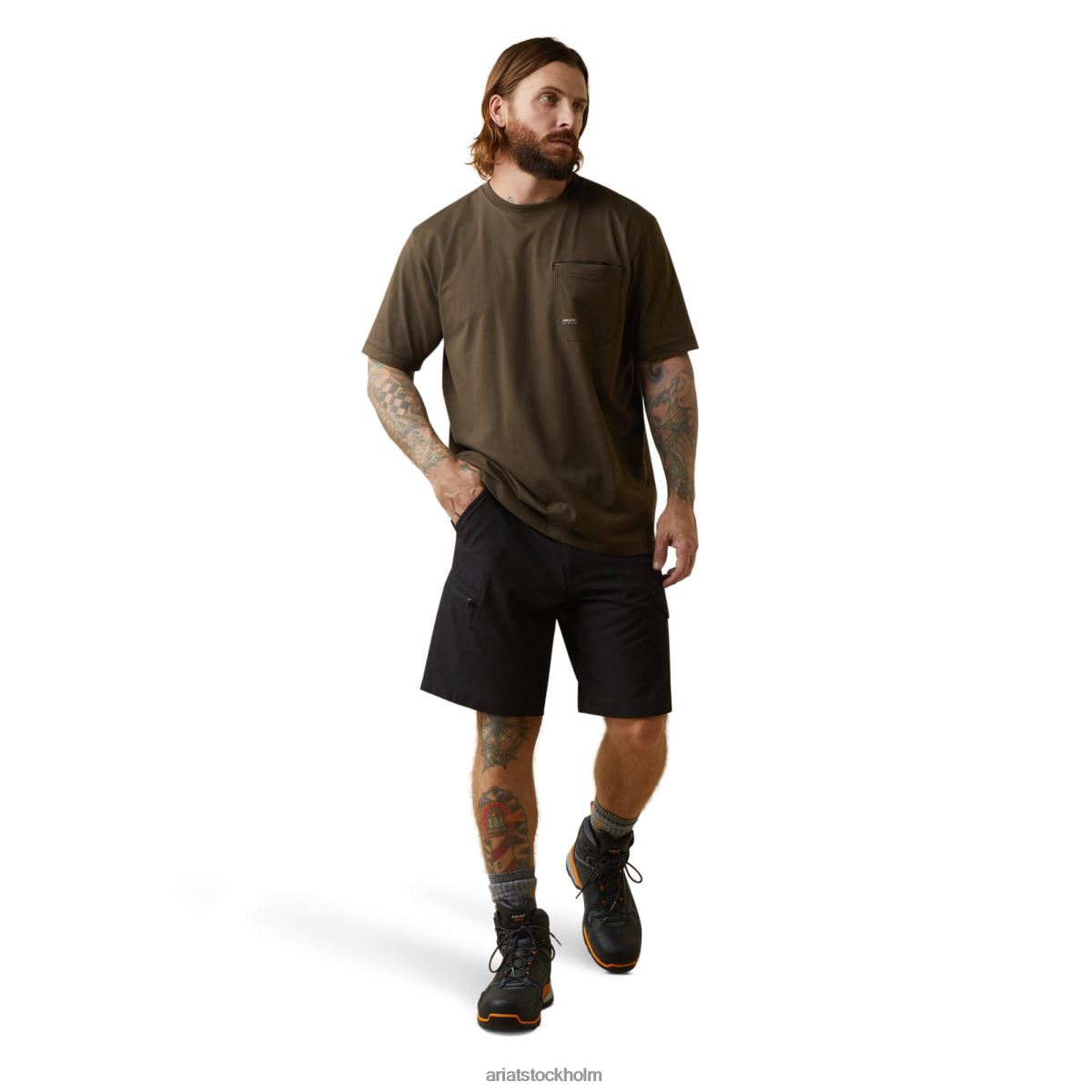 blast Ariat armeringsjärn workman buzz såg grafisk t-shirt gärdsmyg män F0484612