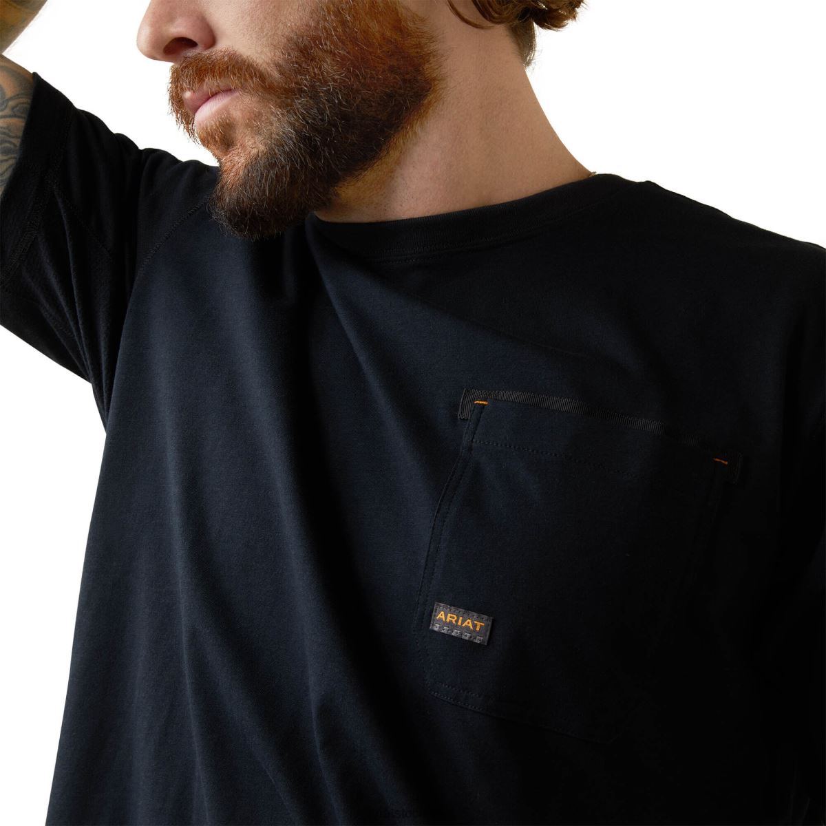 blast Ariat armeringsjärn workman buzz såg grafisk t-shirt svart män F0484600