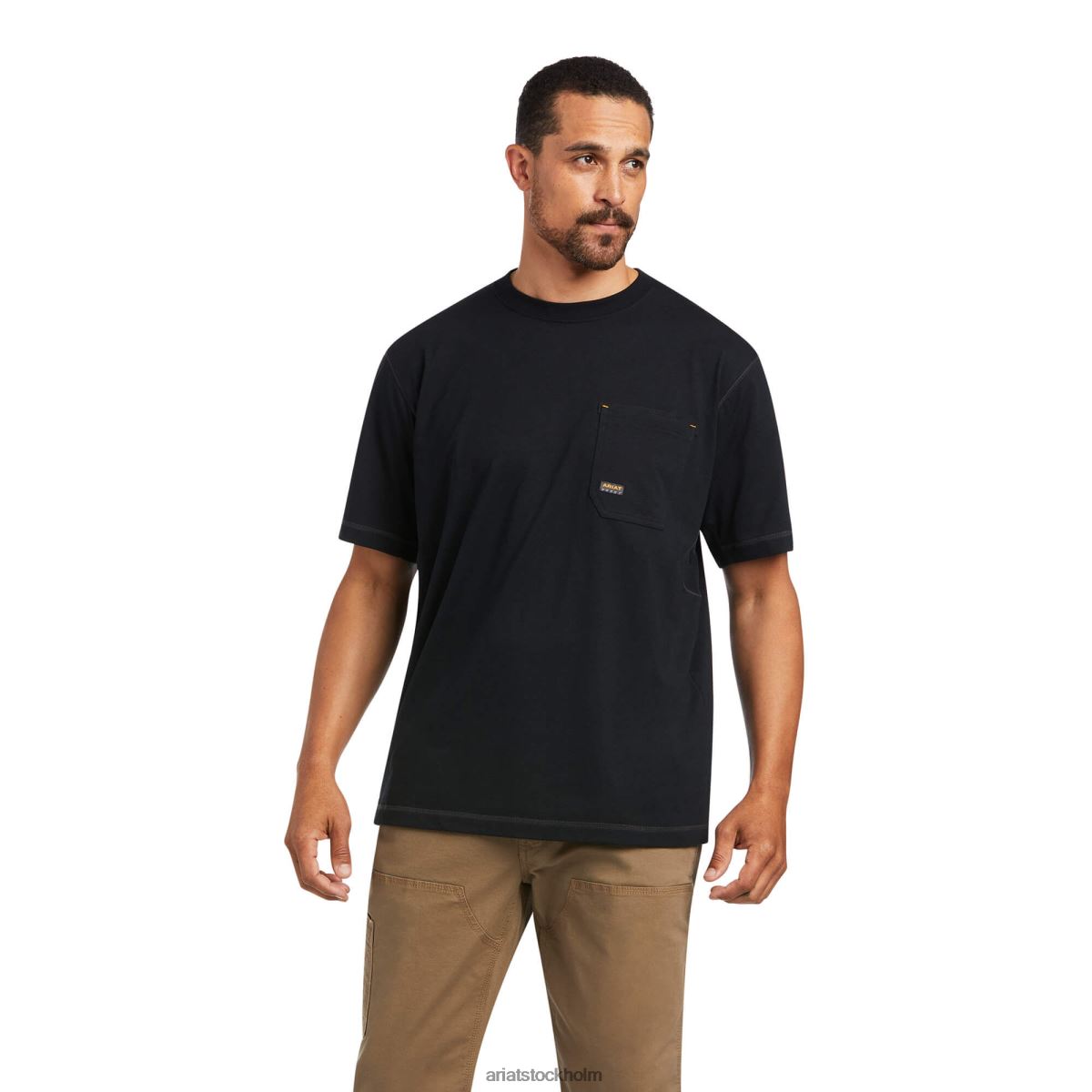 blast Ariat armeringsjärn workman reflekterande flagga t-shirt svart män F0484649