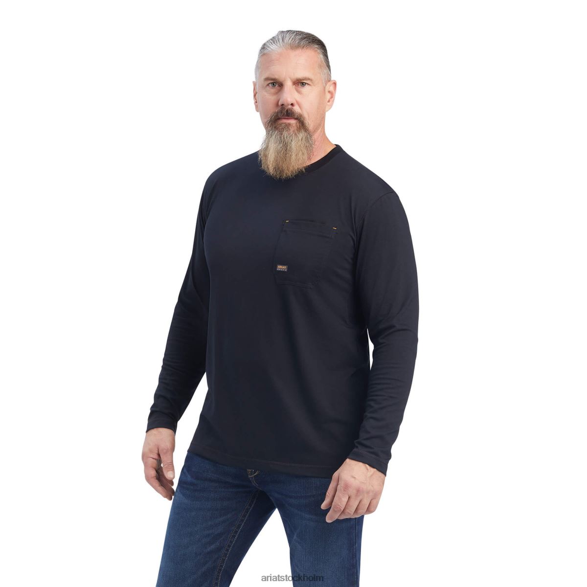 blast Ariat armeringsjärnsarbetare född för denna grafiska t-shirt svart män F0484909