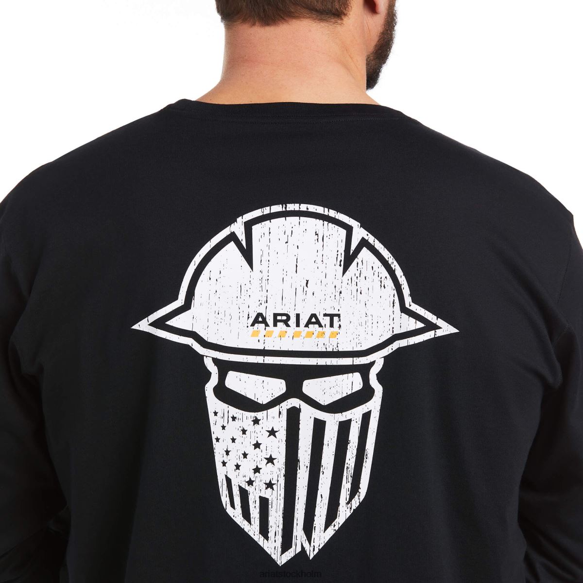 blast Ariat armeringsjärnsarbetare heltäckande t-shirt svart män F0484819