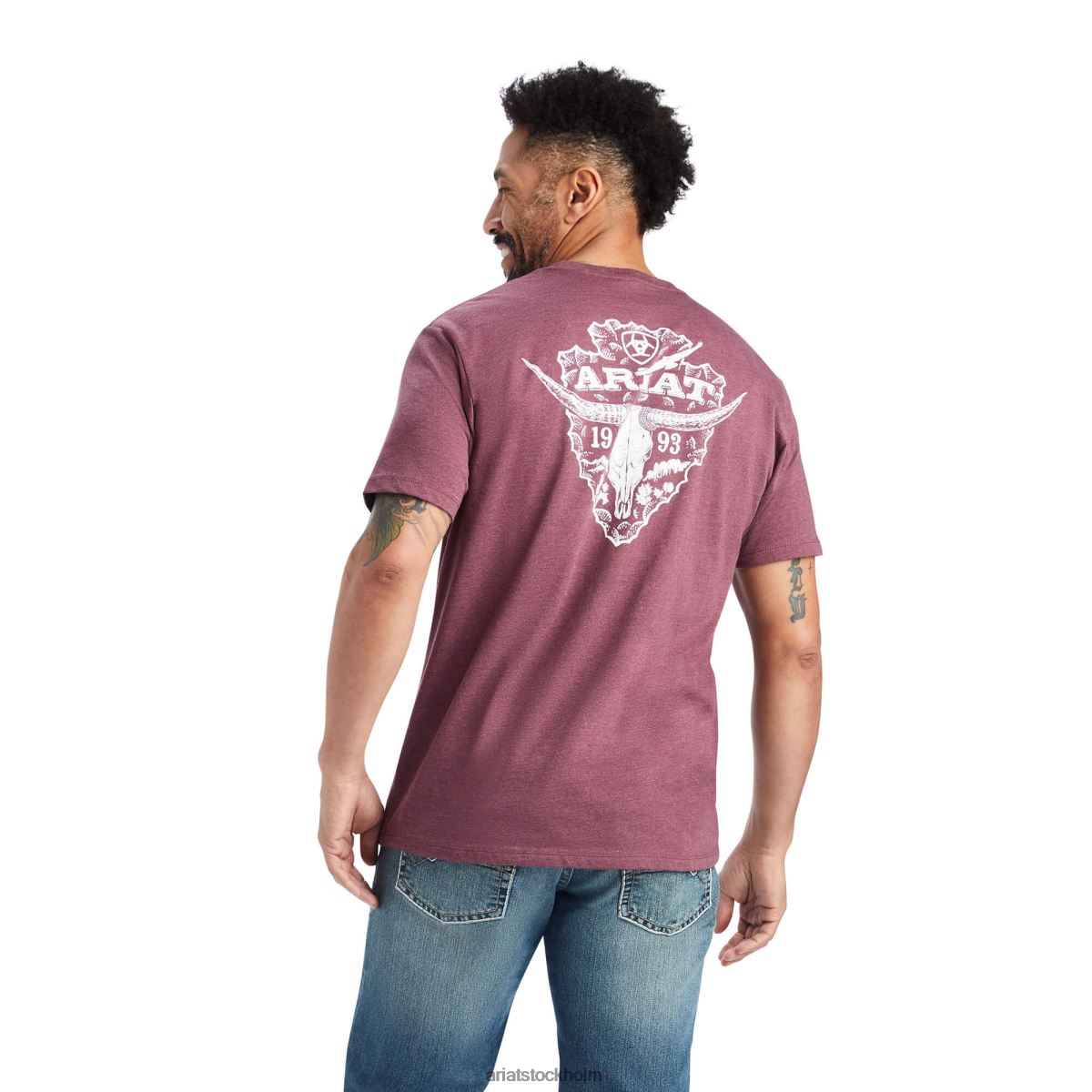 blast Ariat arrowhead 2.0 t-shirt vinröd ljung män F0484608