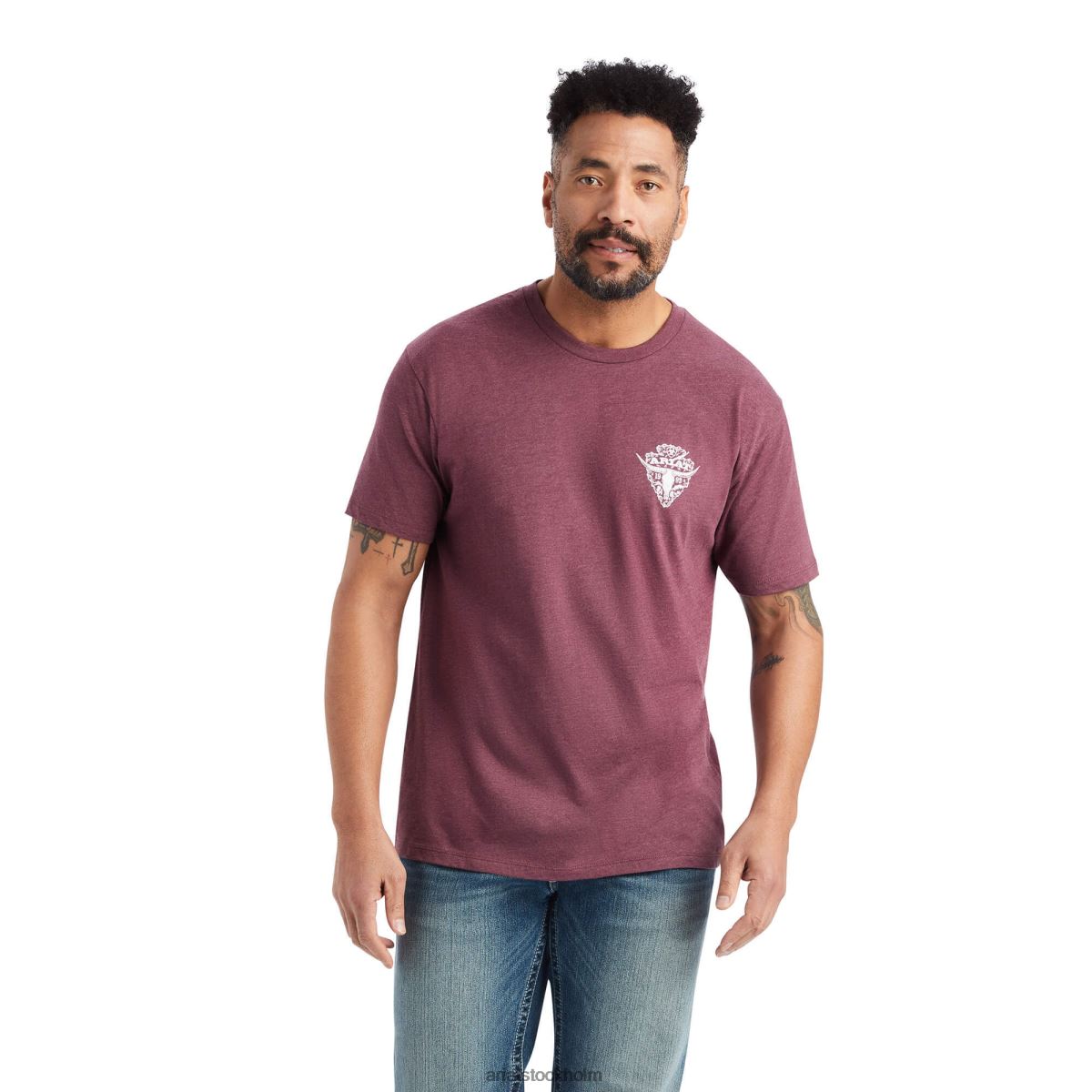 blast Ariat arrowhead 2.0 t-shirt vinröd ljung män F0484608