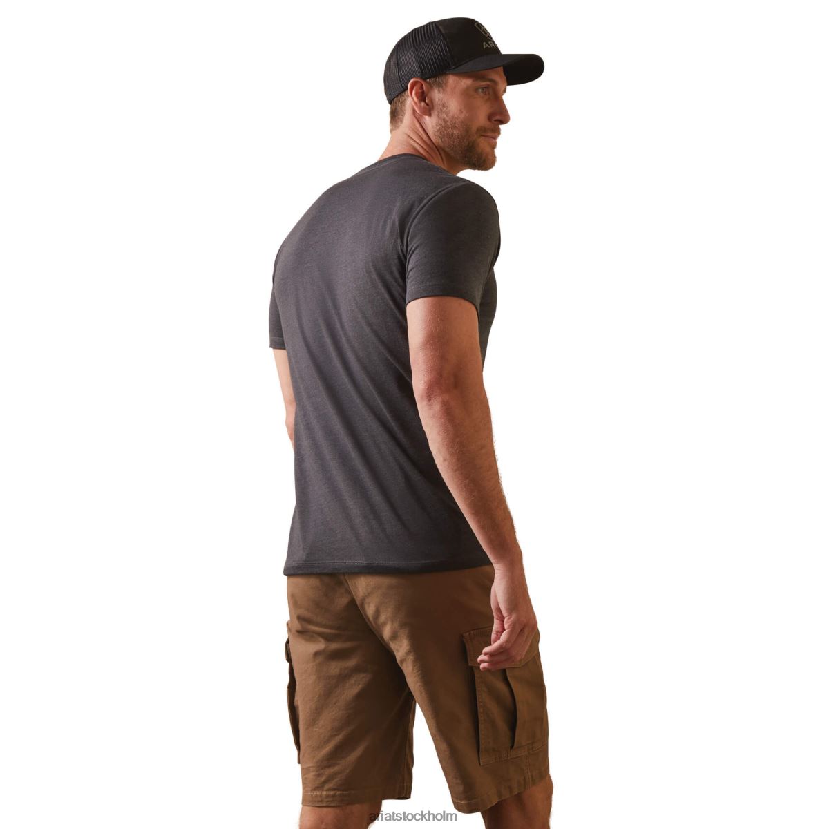 blast Ariat blommig block t-shirt kolljung män F0484851