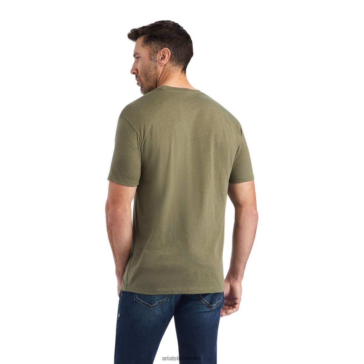blast Ariat camo badge t-shirt militärljung män F0484637