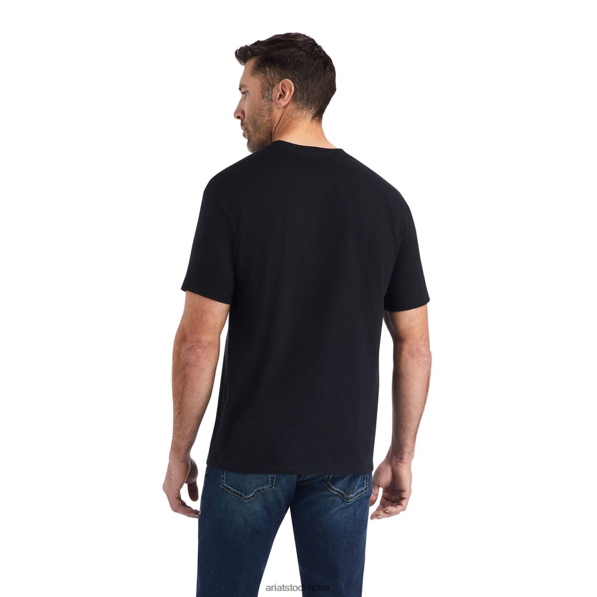 blast Ariat camo badge t-shirt svart män F0484772