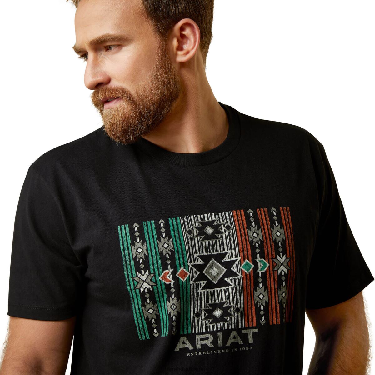 blast Ariat chihuahua flagga t-shirt svart män F0484919