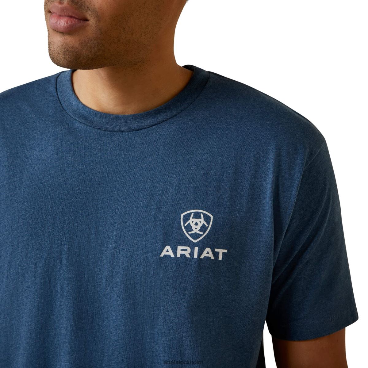 blast Ariat daytona ränder t-shirt sjömansblå ljung män F0484928