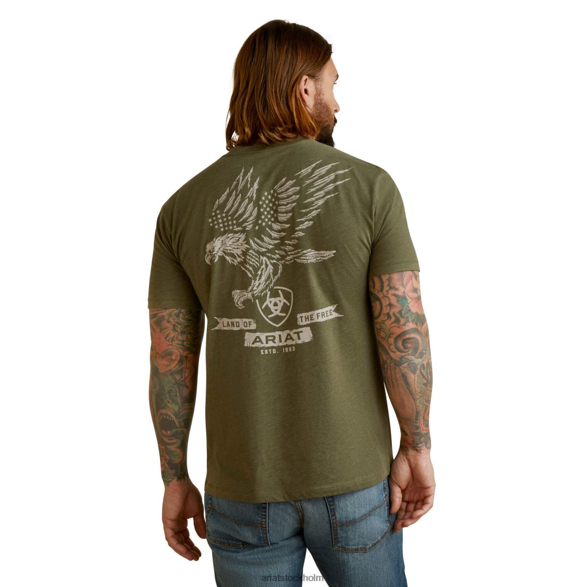blast Ariat fighting eagle t-shirt militärljung män F0484557