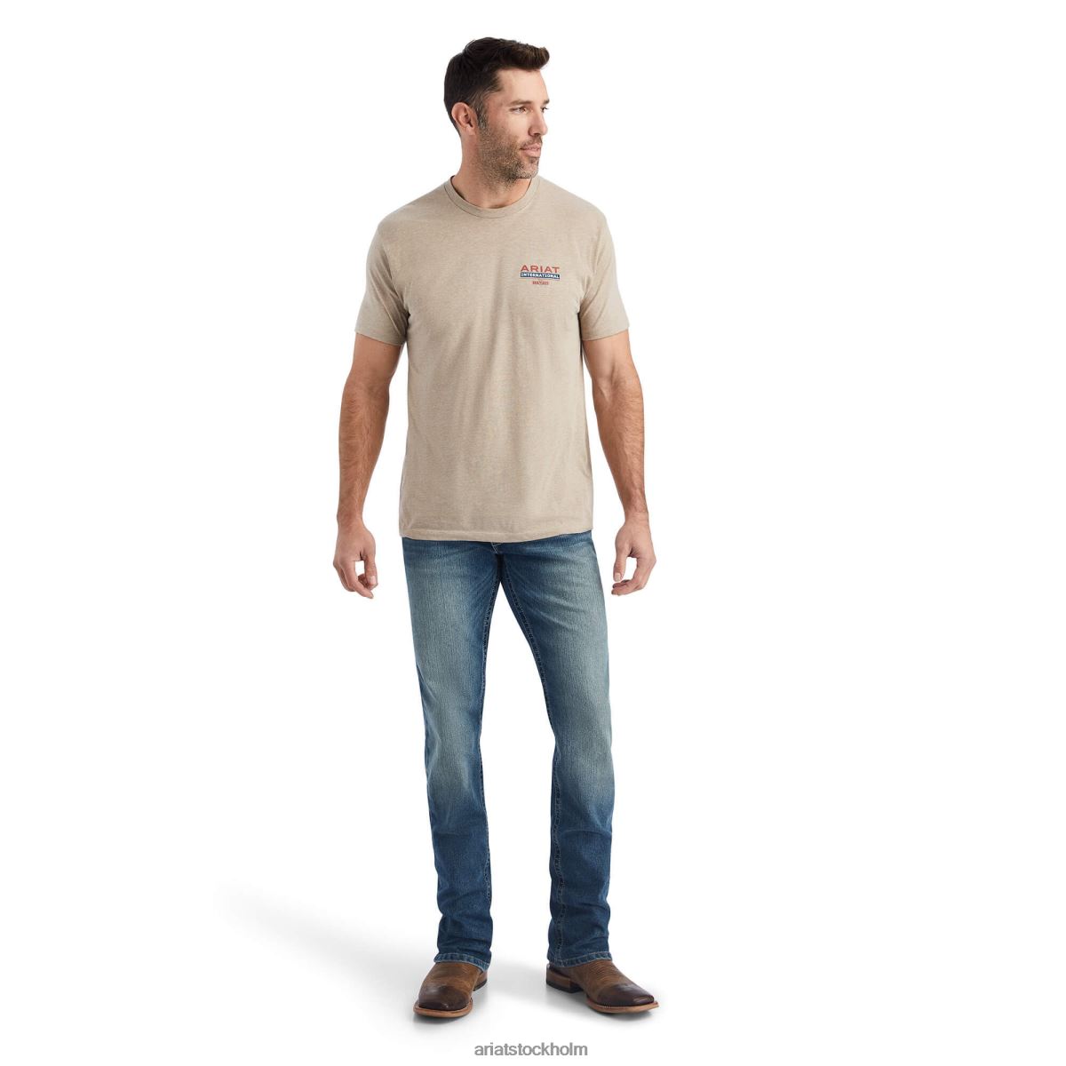 blast Ariat flagga flow t-shirt havregrynsljung män F0484682