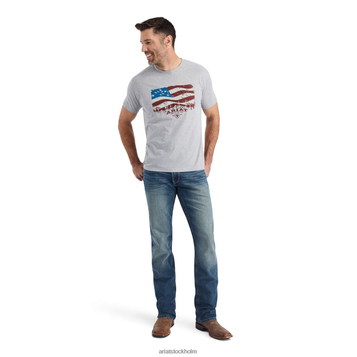 blast Ariat flagscape t-shirt atletisk ljung män F0484675