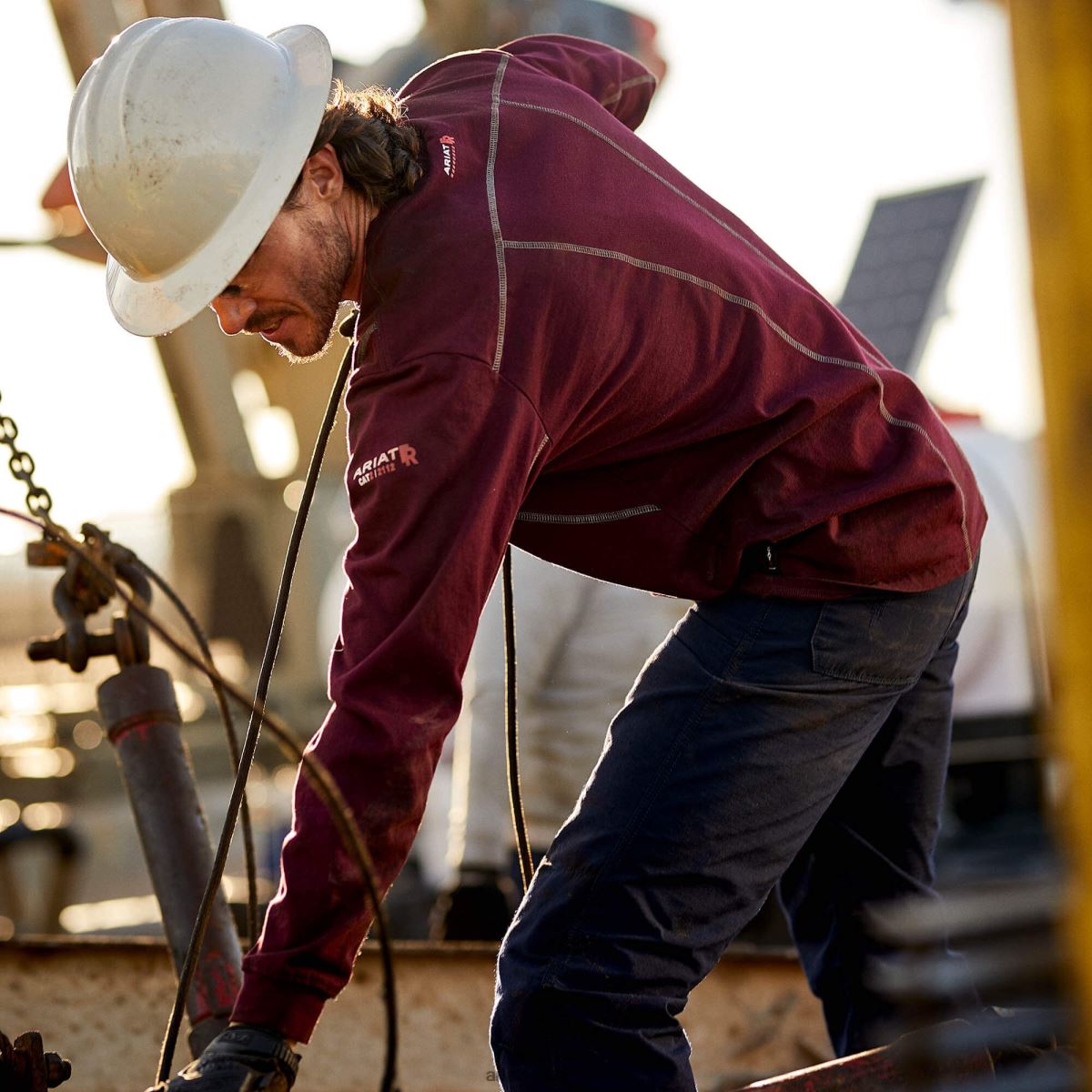 blast Ariat fr ac crew t-shirt malbec män F0484810