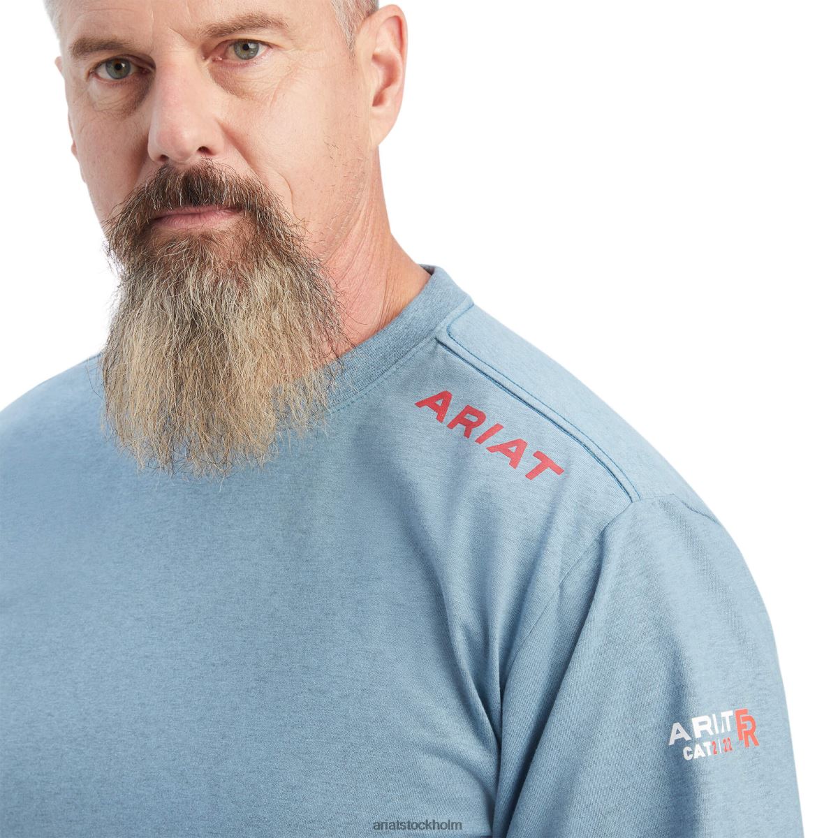 blast Ariat fr född för denna t-shirt stålblå ljung män F0484784