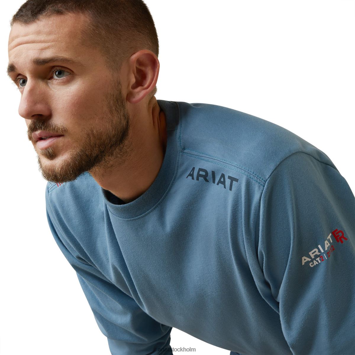 blast Ariat fr fr flagga t-shirt stålblå män F0484787