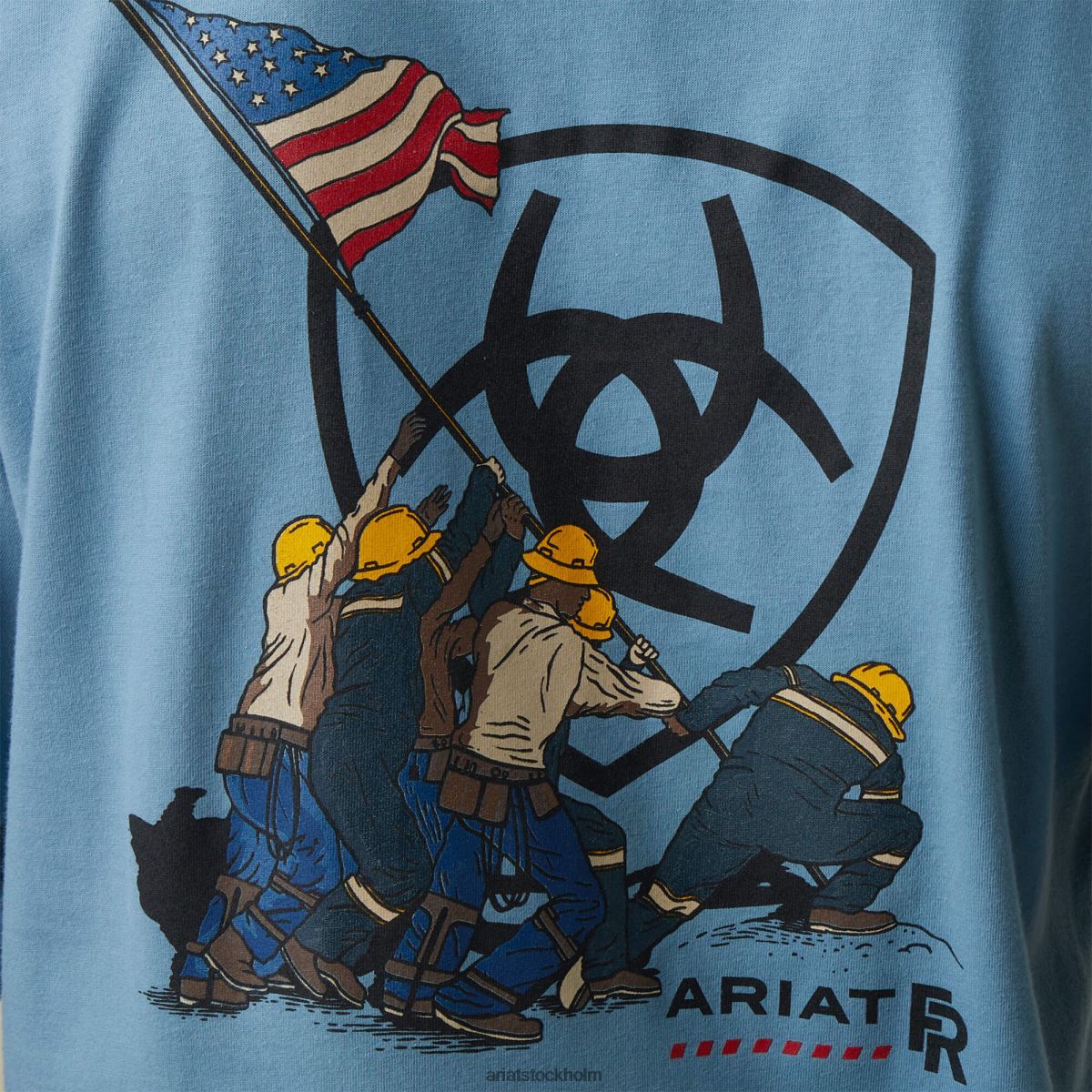 blast Ariat fr fr flagga t-shirt stålblå män F0484787