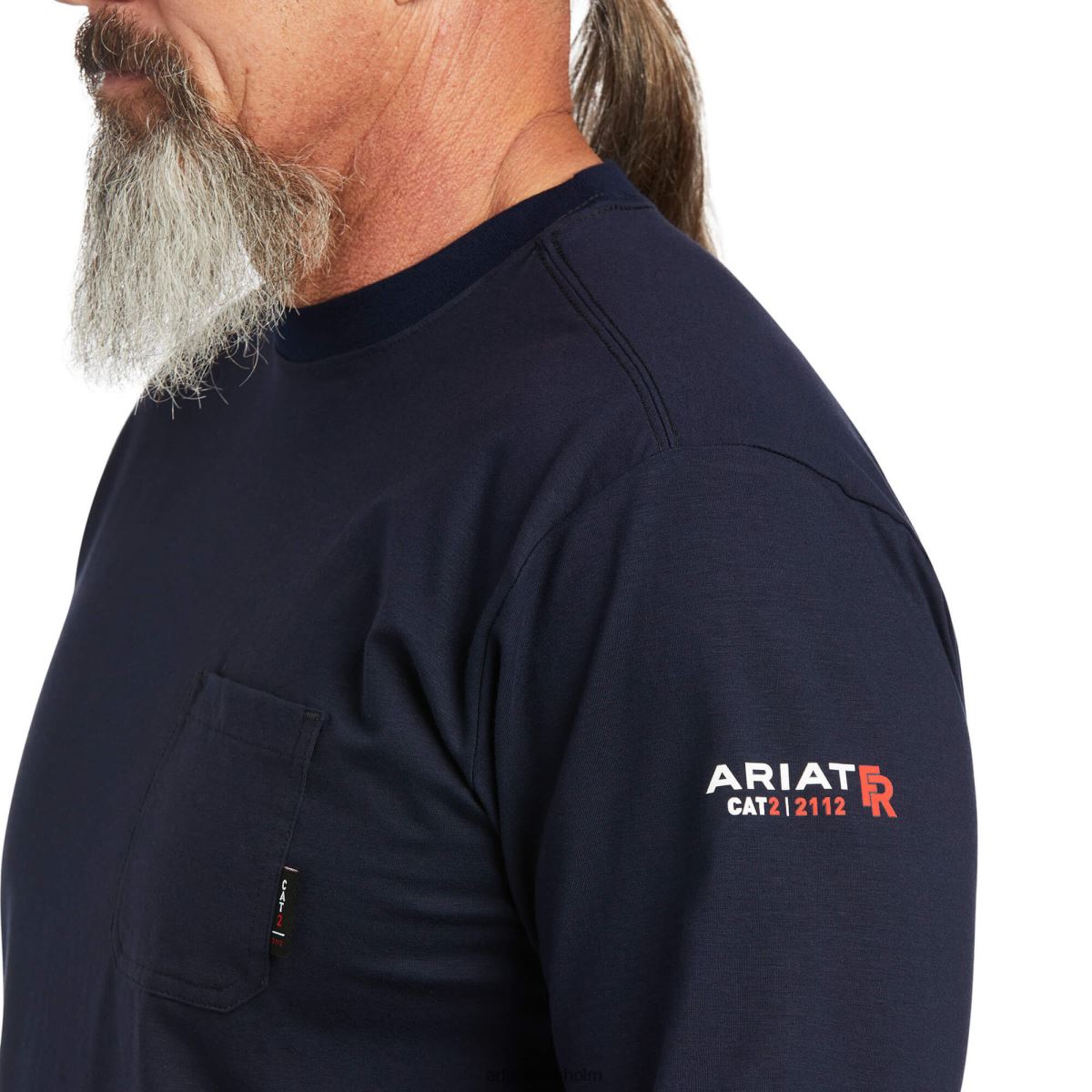 blast Ariat fr stretch logotyp t-shirt marinen/usa män F0484789