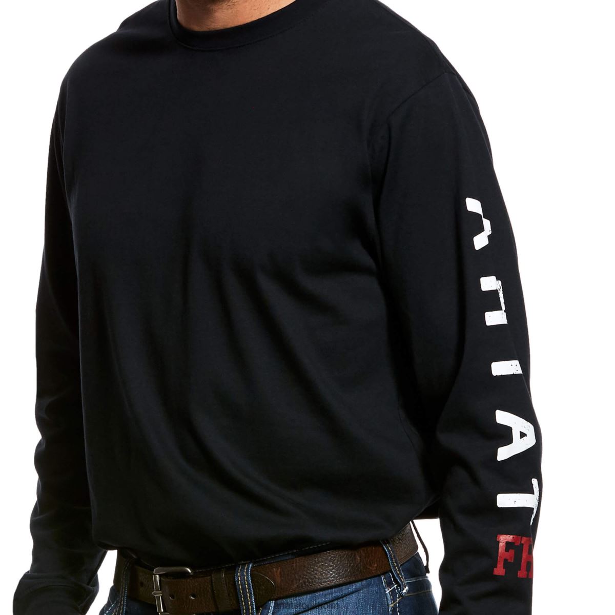 blast Ariat fr t-shirt med logotyp för skalle med grov hals svart män F0484773