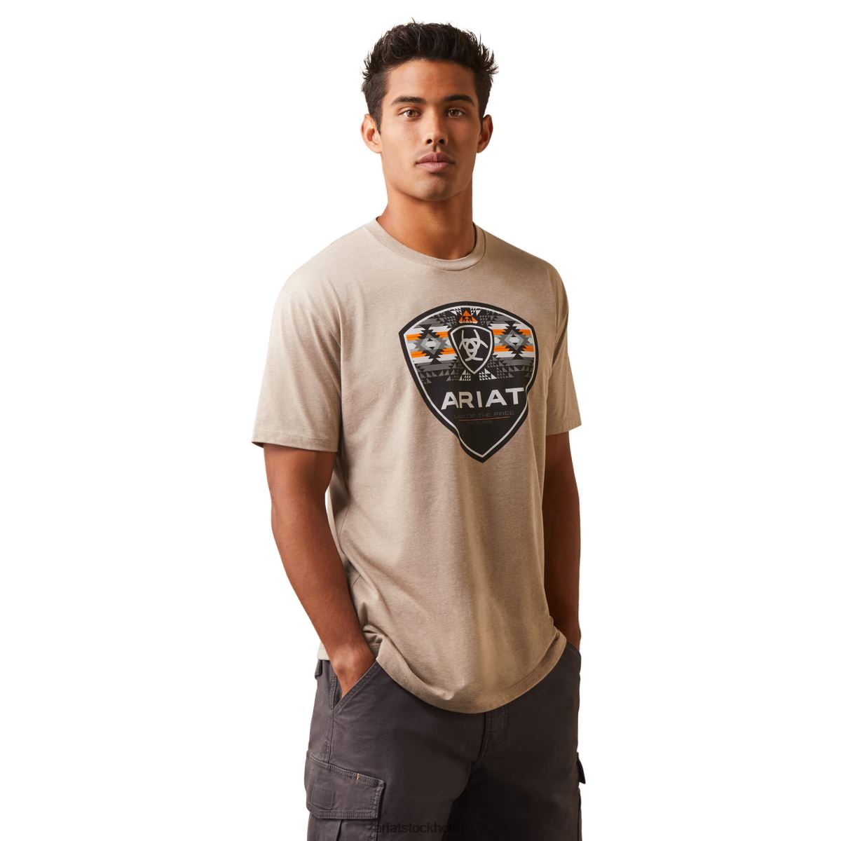 blast Ariat geo fill t-shirt havregrynsljung män F0484857