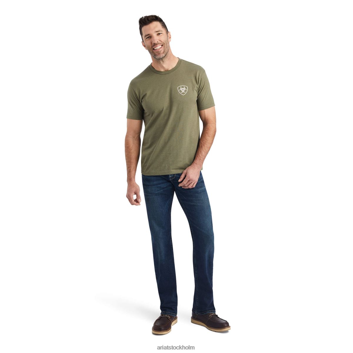 blast Ariat hexafill t-shirt militärljung män F0484673