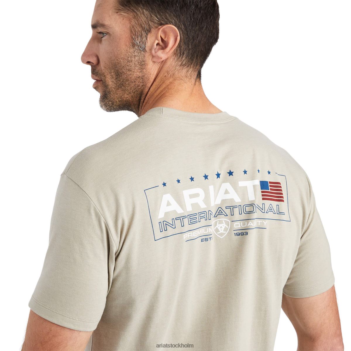 blast Ariat horisontell t-shirt khaki ljung män F0484609