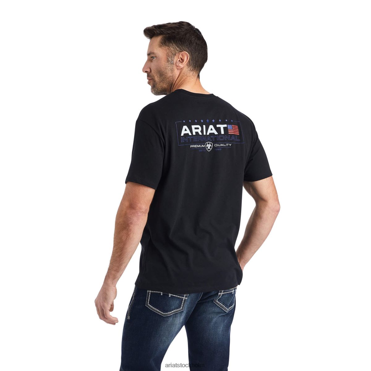 blast Ariat horisontell t-shirt svart män F0484555
