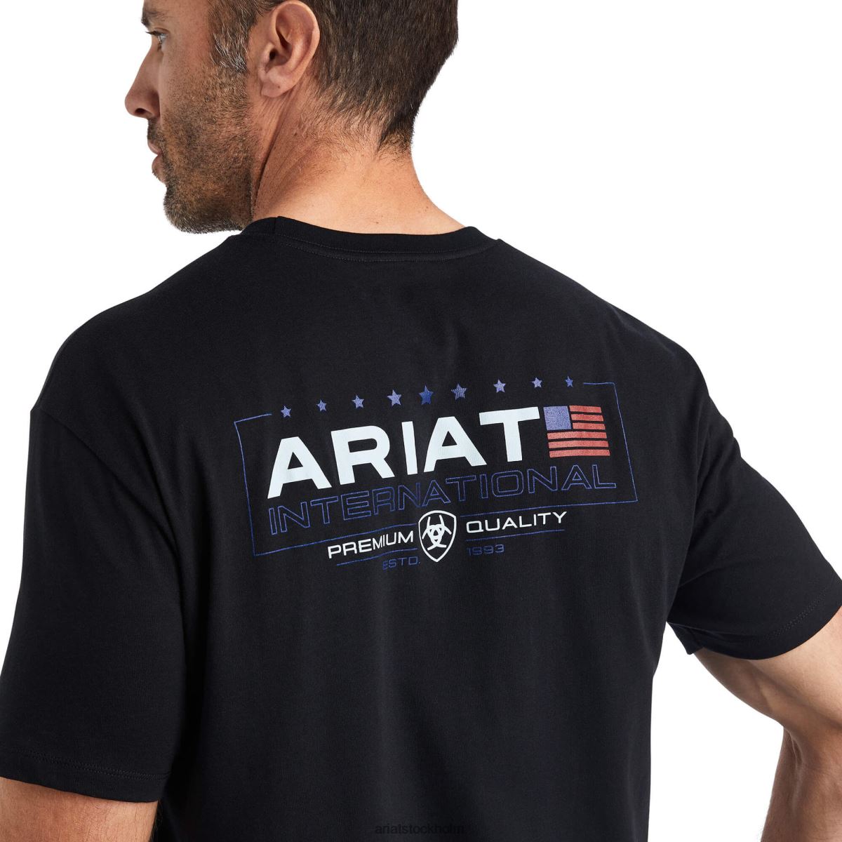 blast Ariat horisontell t-shirt svart män F0484555