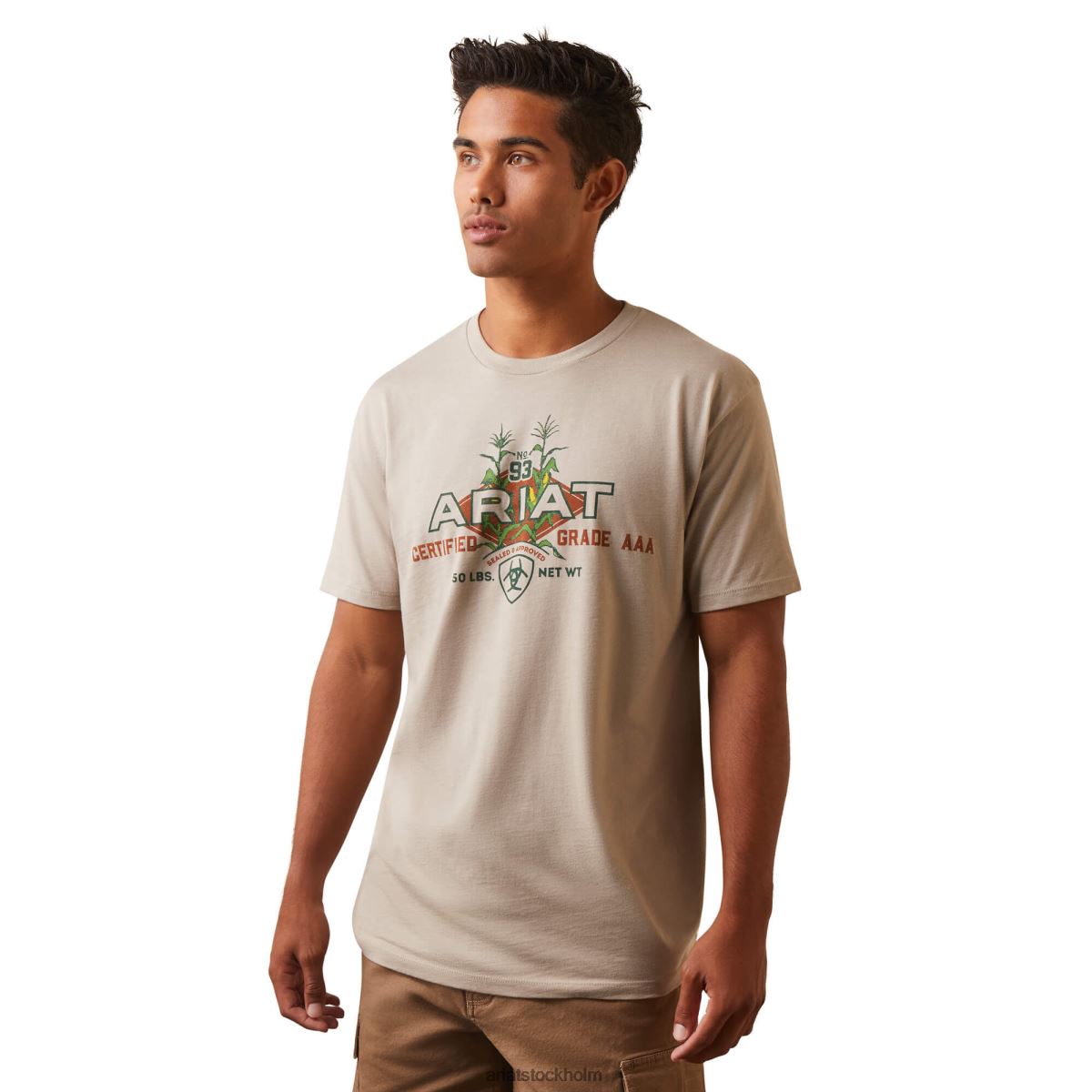 blast Ariat hybrid frön t-shirt khaki ljung män F0484895