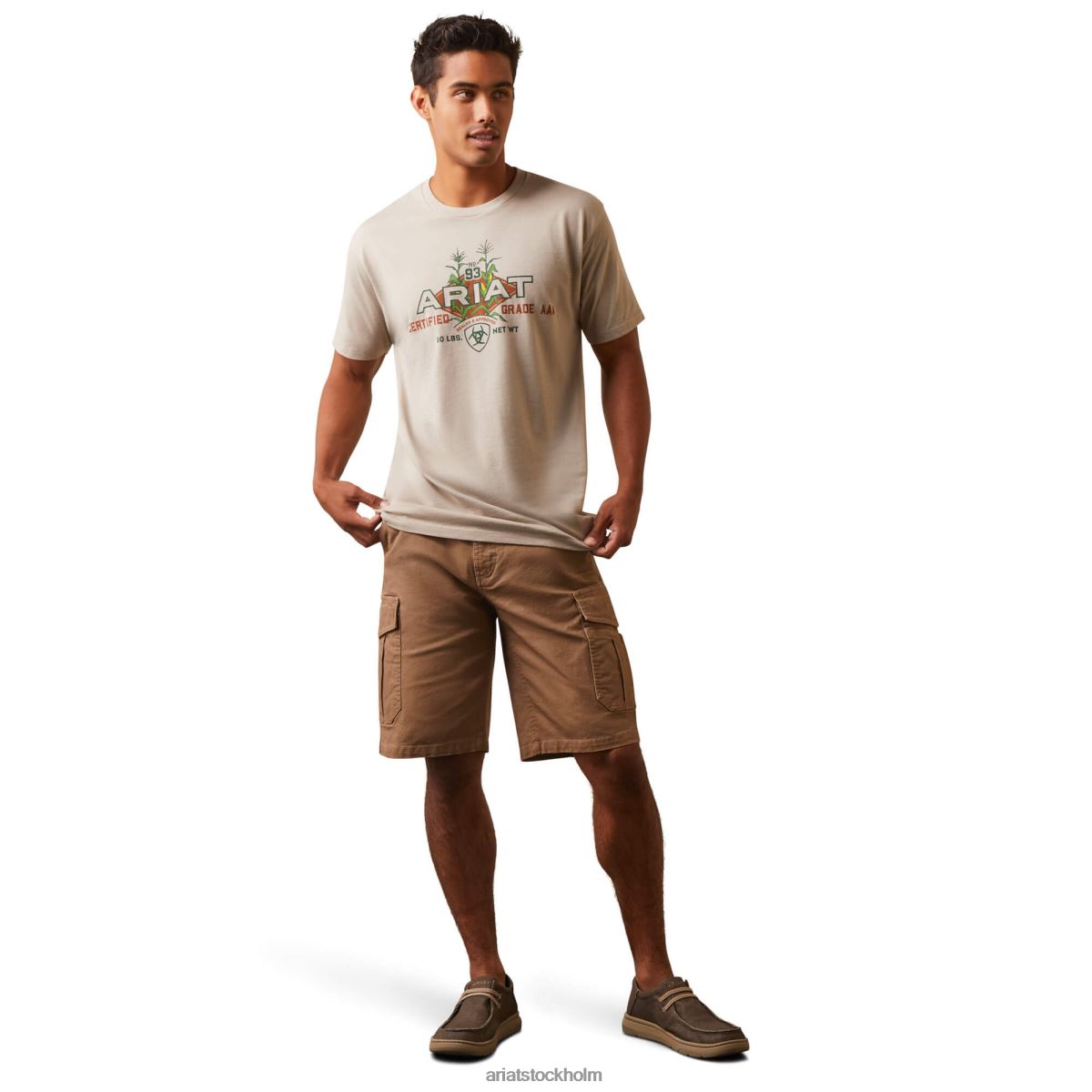 blast Ariat hybrid frön t-shirt khaki ljung män F0484895