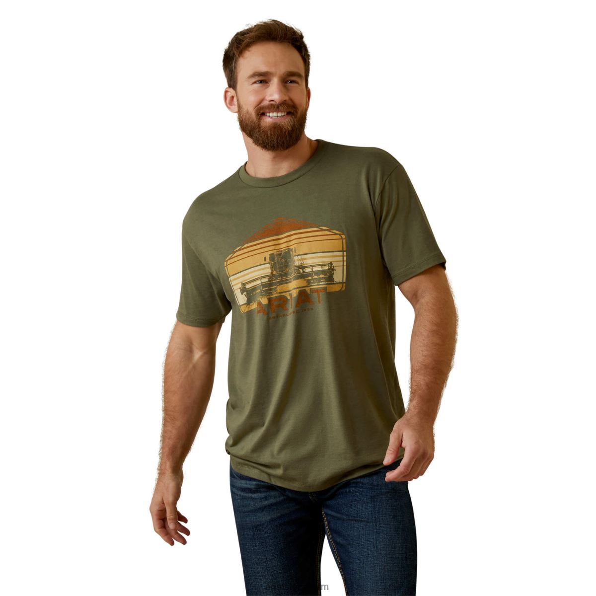 blast Ariat kombinera t-shirt militärljung män F0484917