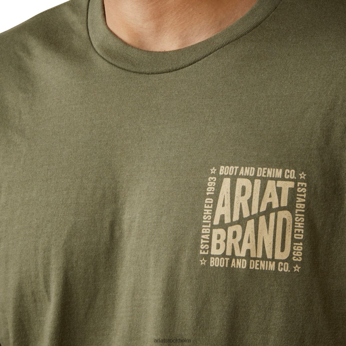 blast Ariat kurva boll t-shirt militärljung män F0484937