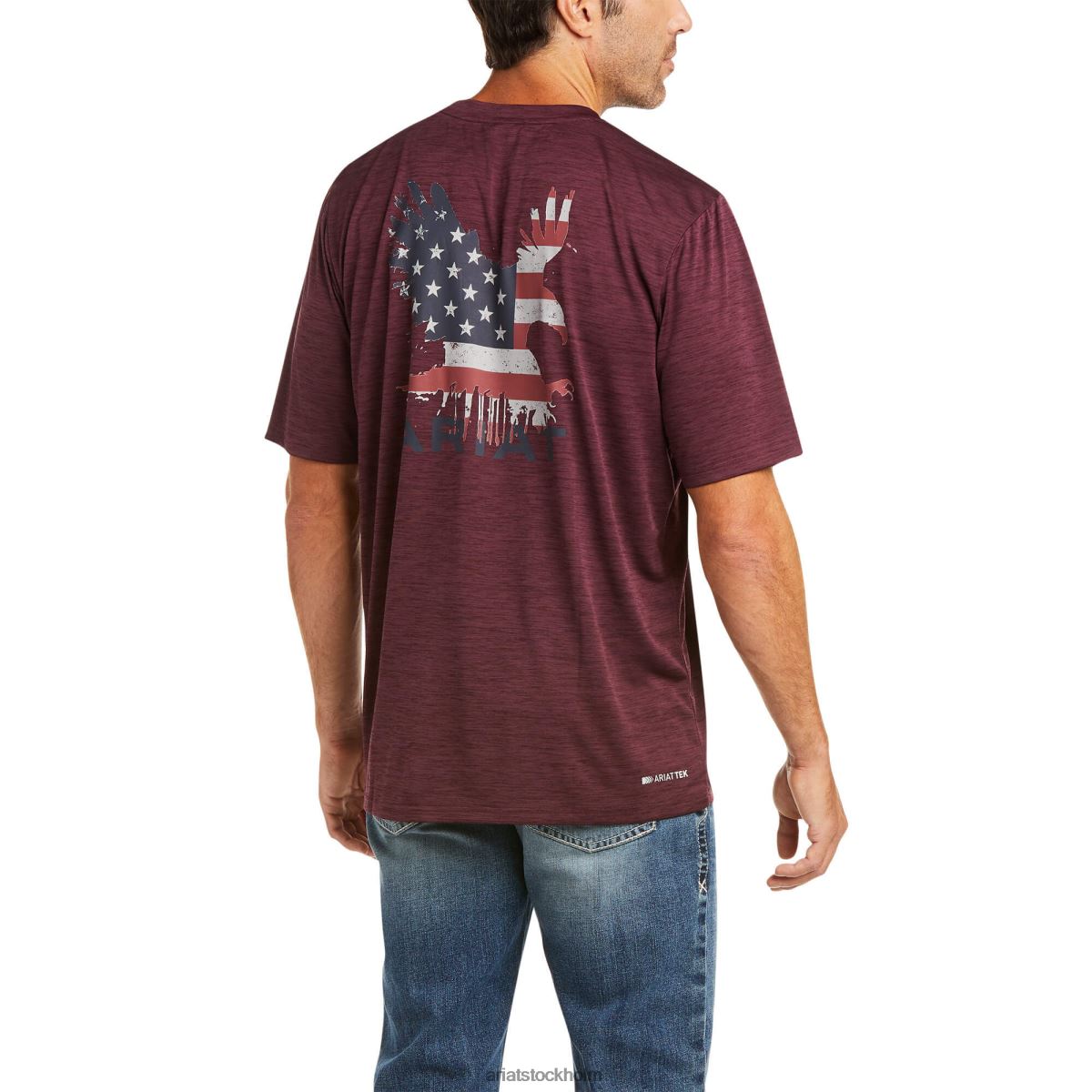 blast Ariat laddare grafisk örn t-shirt malbec män F0484910