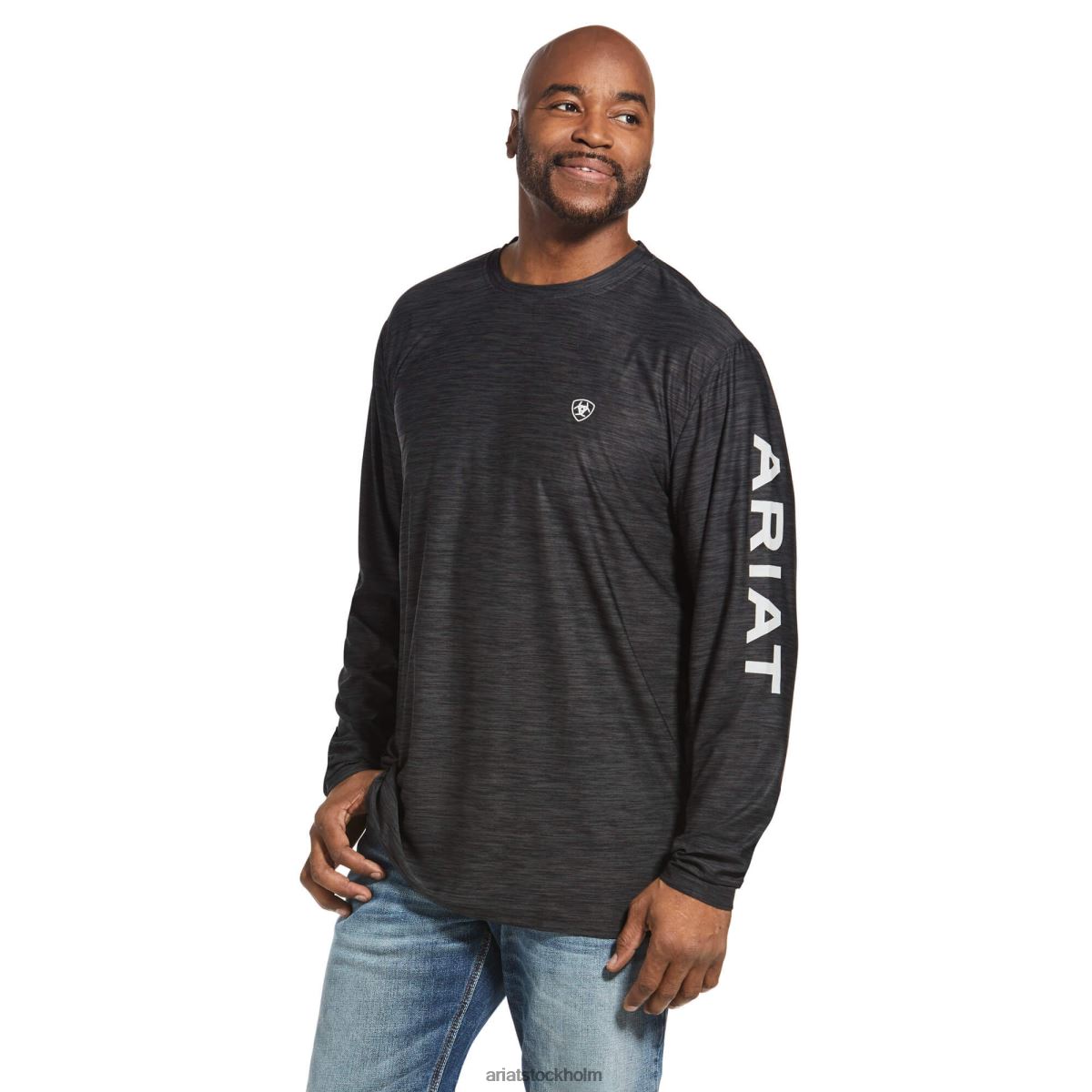 blast Ariat laddare logotyp t-shirt kolljung män F0484768